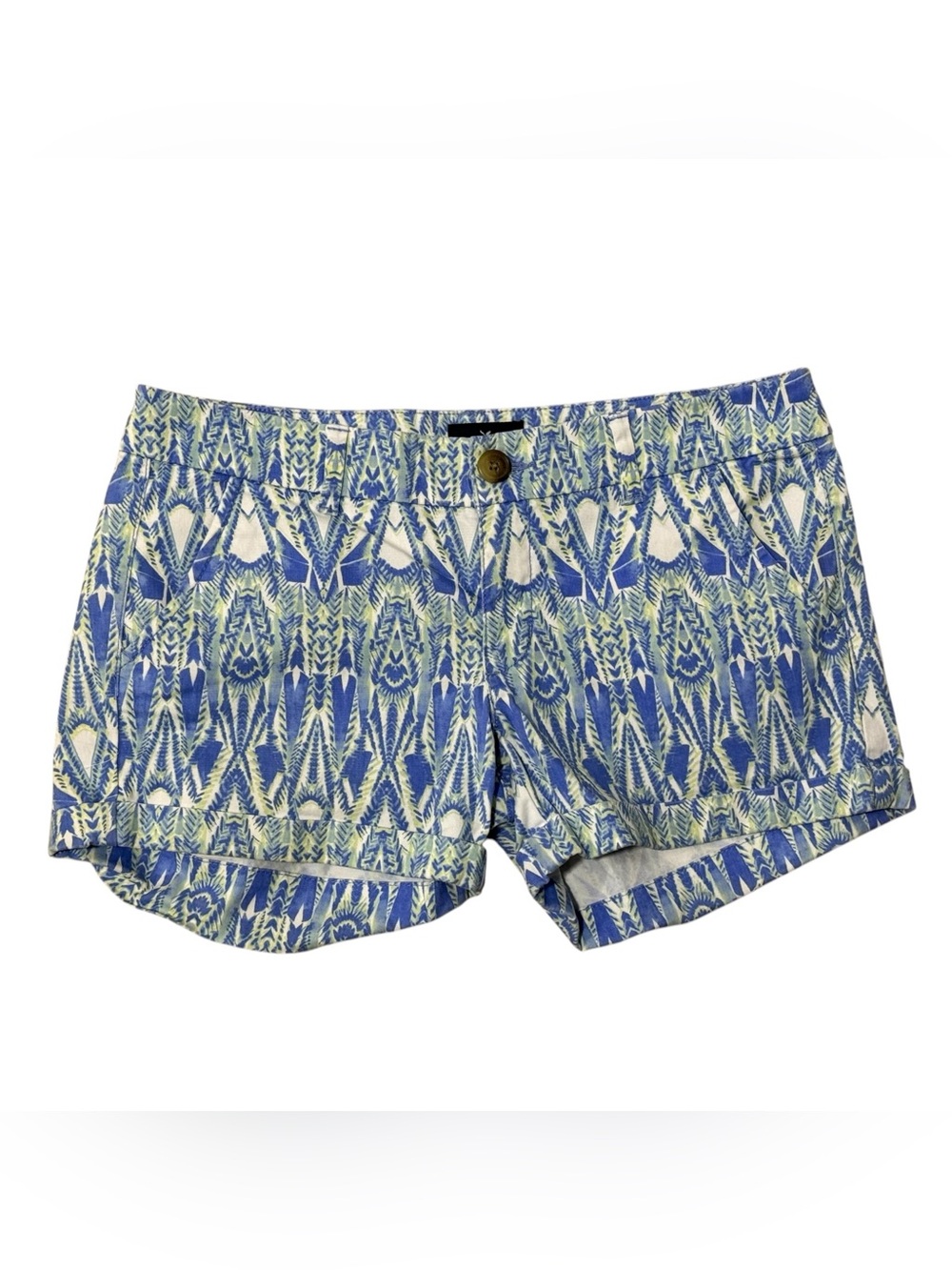 American Eagle Boho Tribal Print Shorts Womens Size 8 Stretch Festival Summer